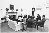 SEC Chairman Hamer Budge with President Richard M. Nixon in the Oval Office